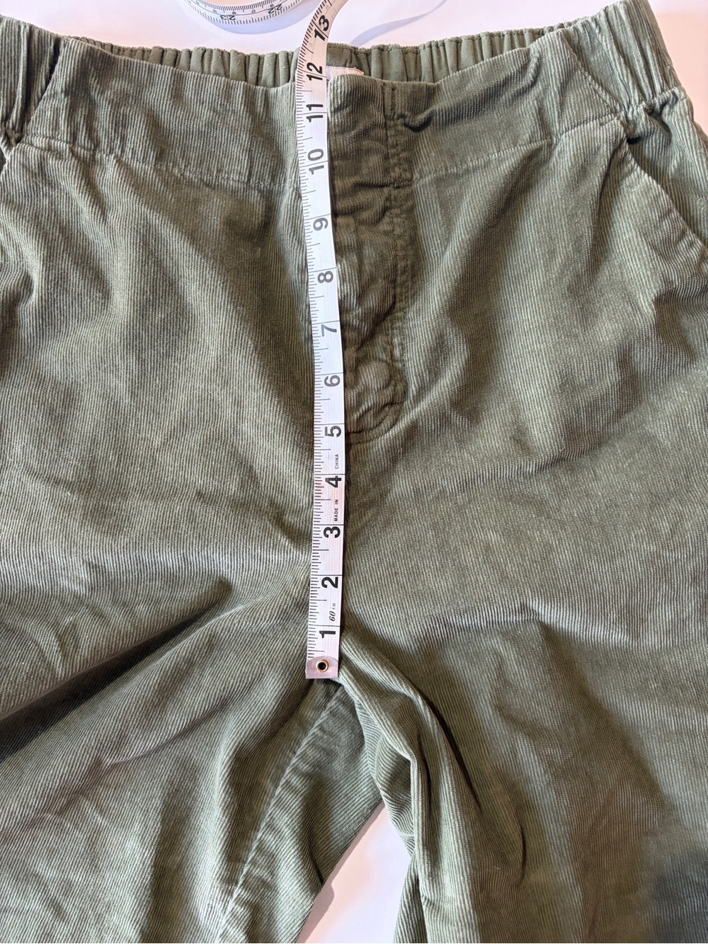 Pact wide leg corduroy green crop ankle pants trousers women’s medium 27” inseam - Picture 5 of 8